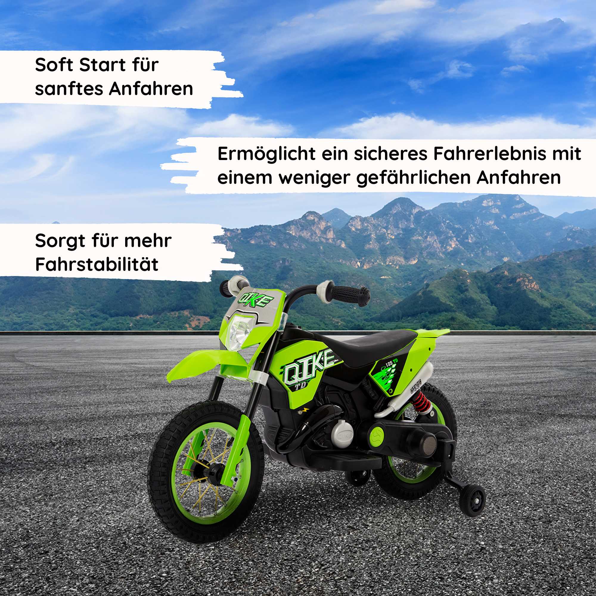 Moto cross grün soft start