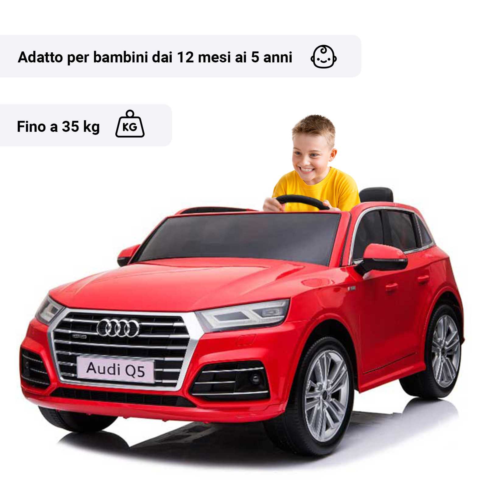 Audi Q5 con bambino