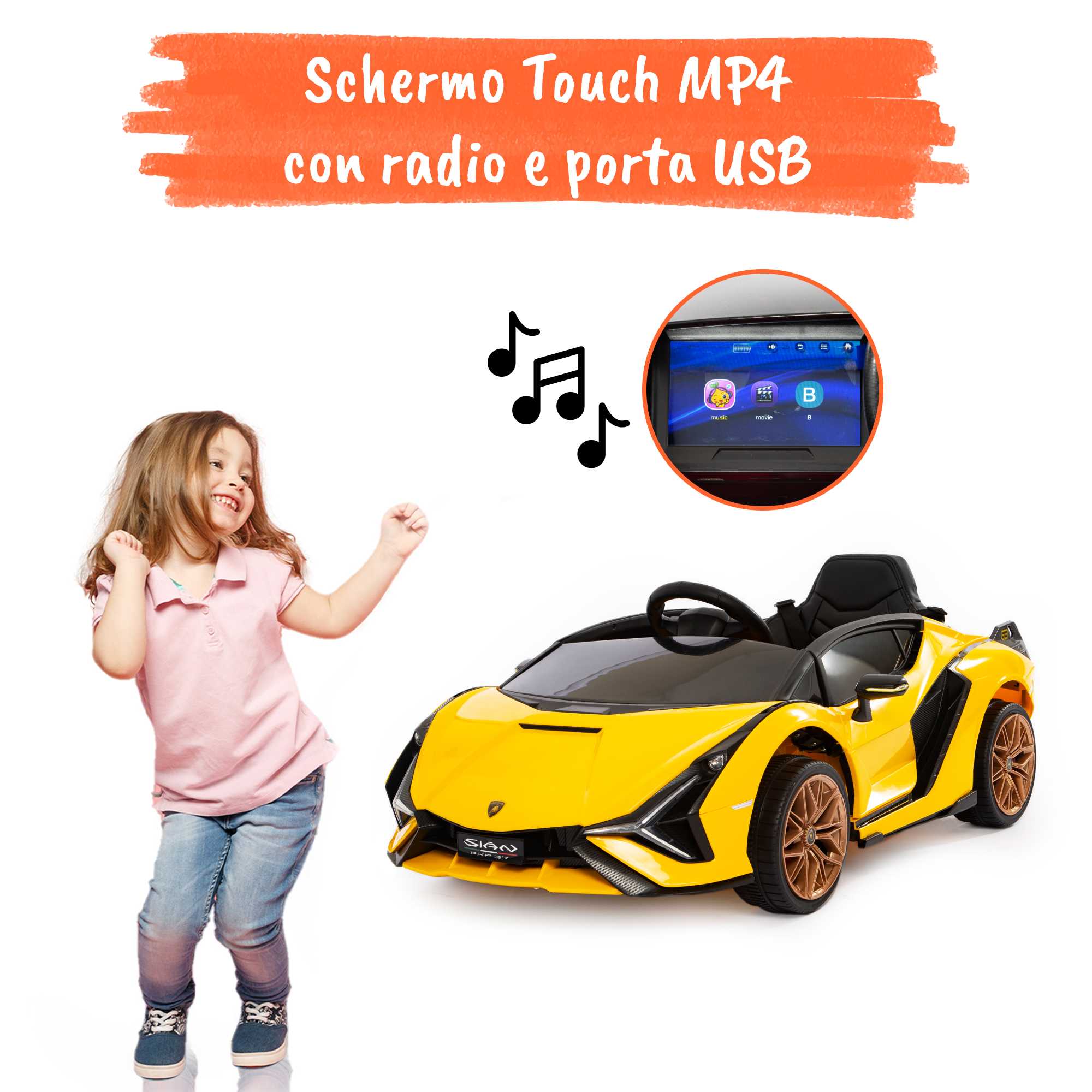 Lamborghini Sian elettrica per bambini MP4
