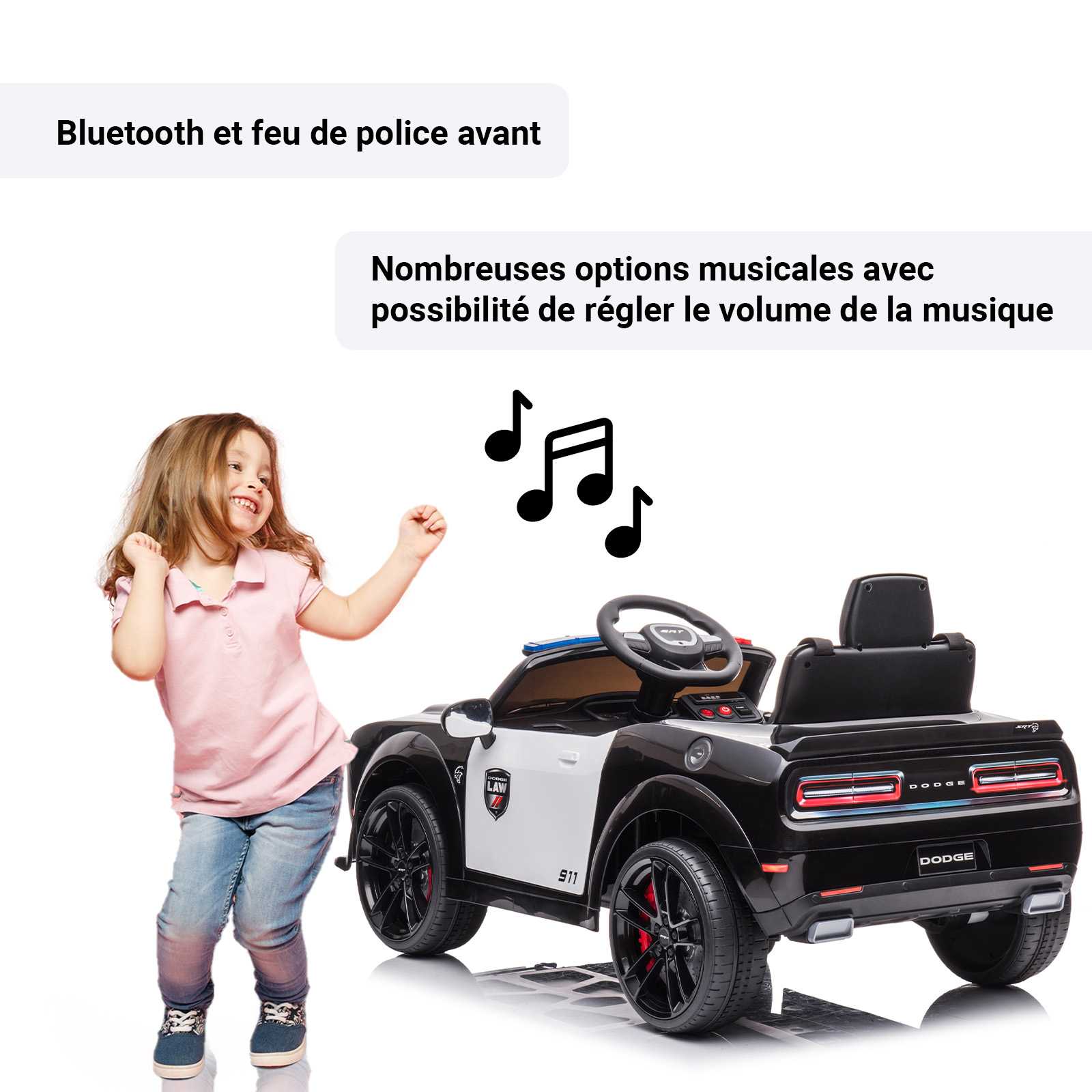 Bluetooth et lumière de police 