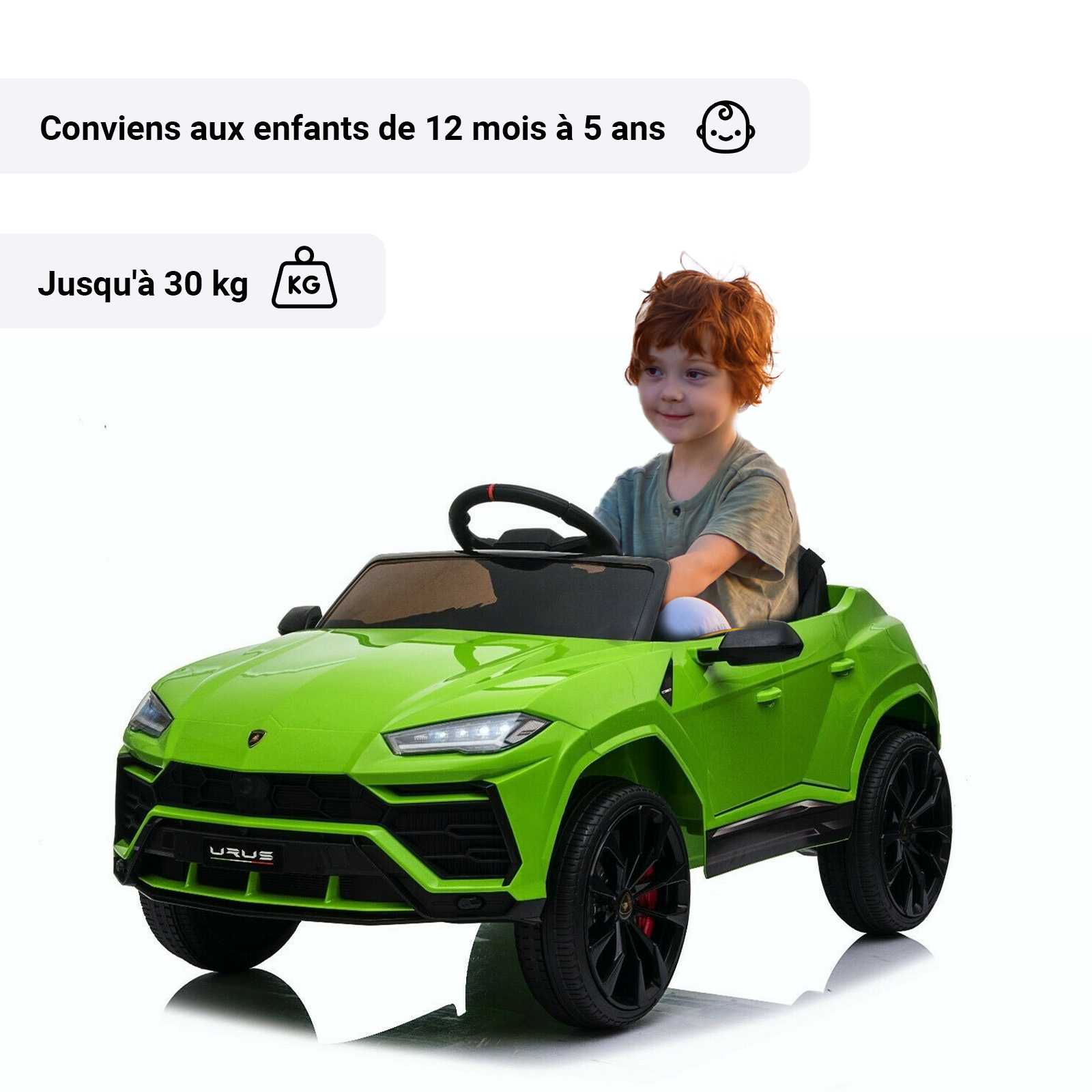 Lamborghini Urus avec enfant
