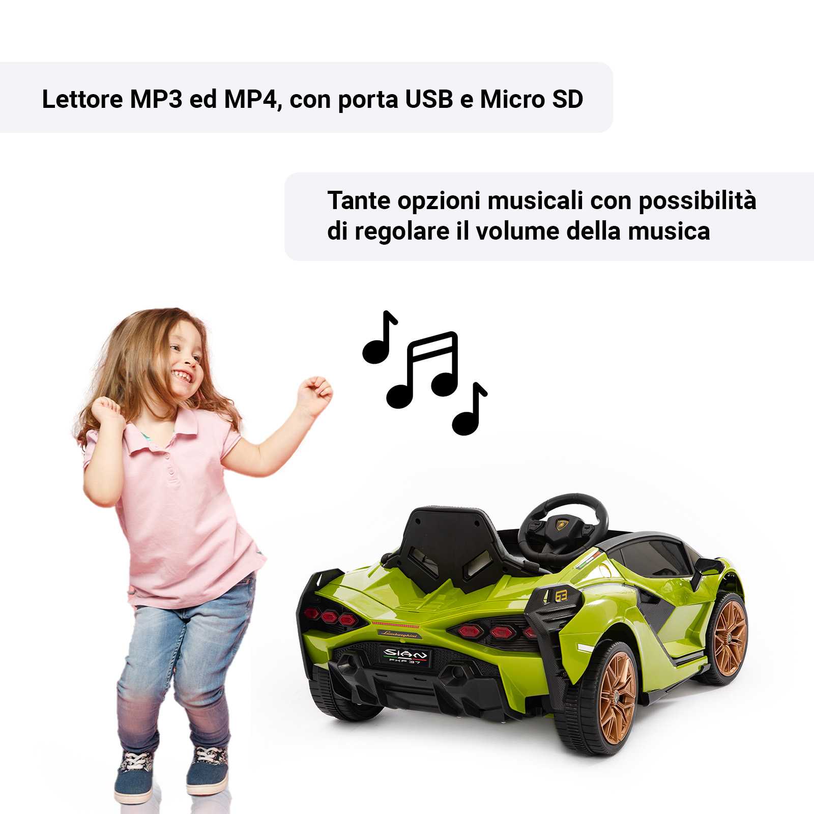 Lettore MP3 con porta USB e Micro SD