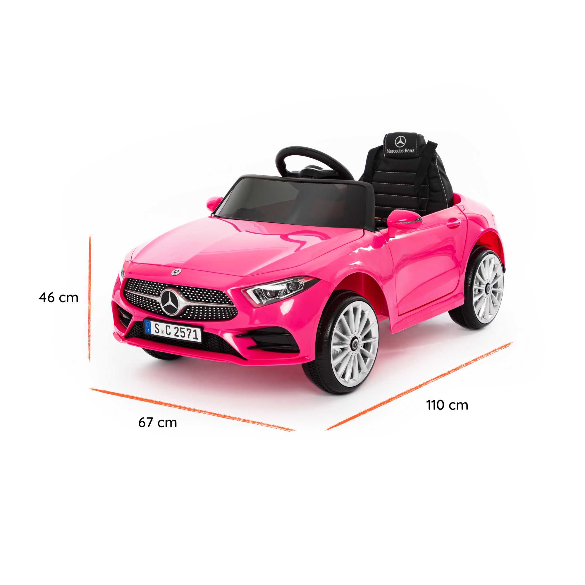 Mercedes CLS rosa dimensioni