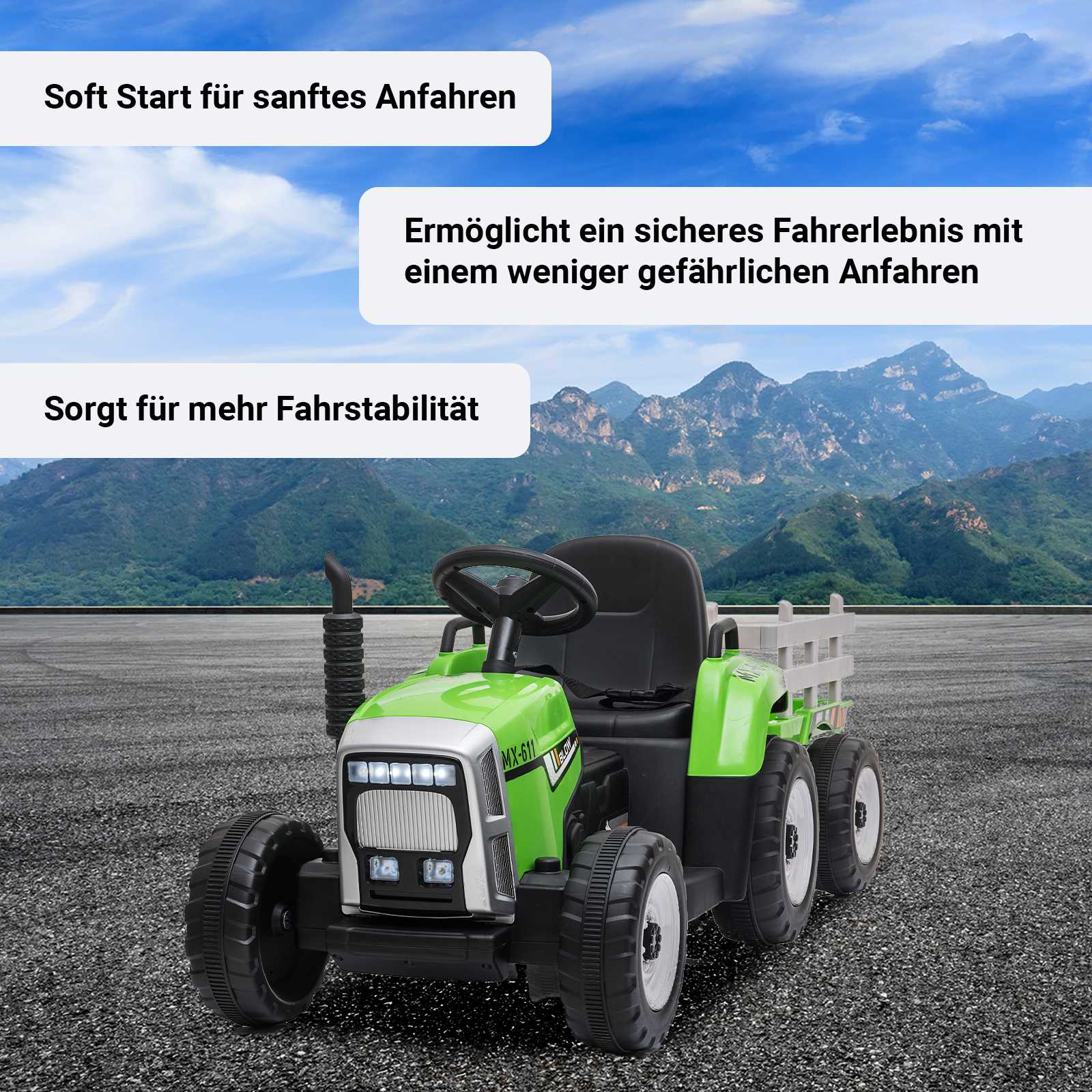 Traktor mit Spielzeuganhänger Soft Start