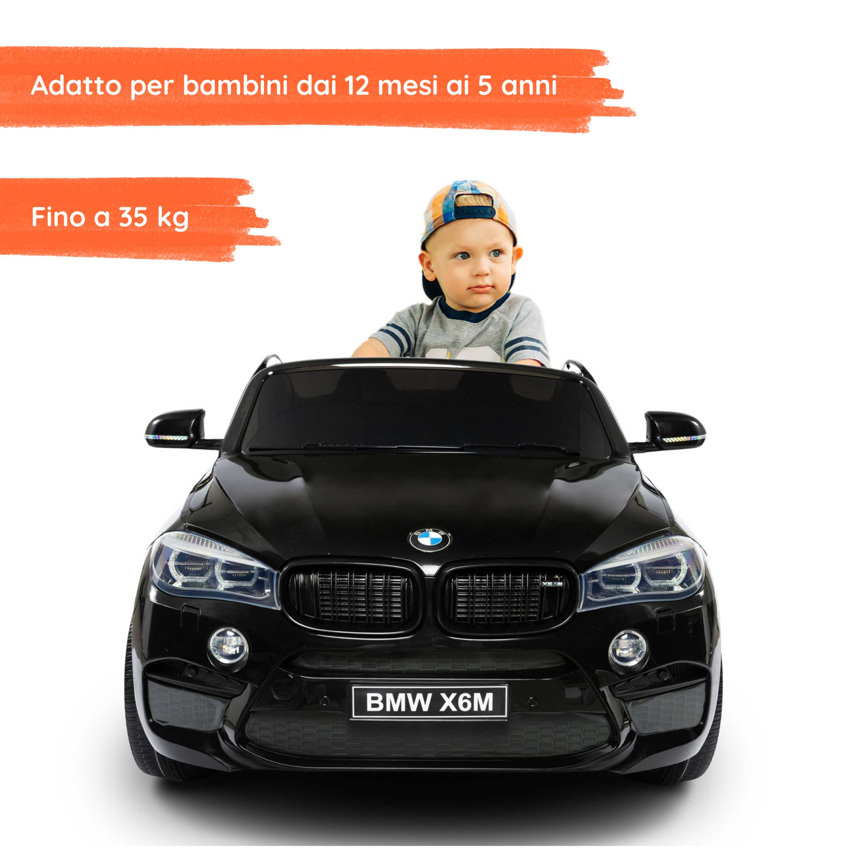 BMW X6 2P Nera con bambino