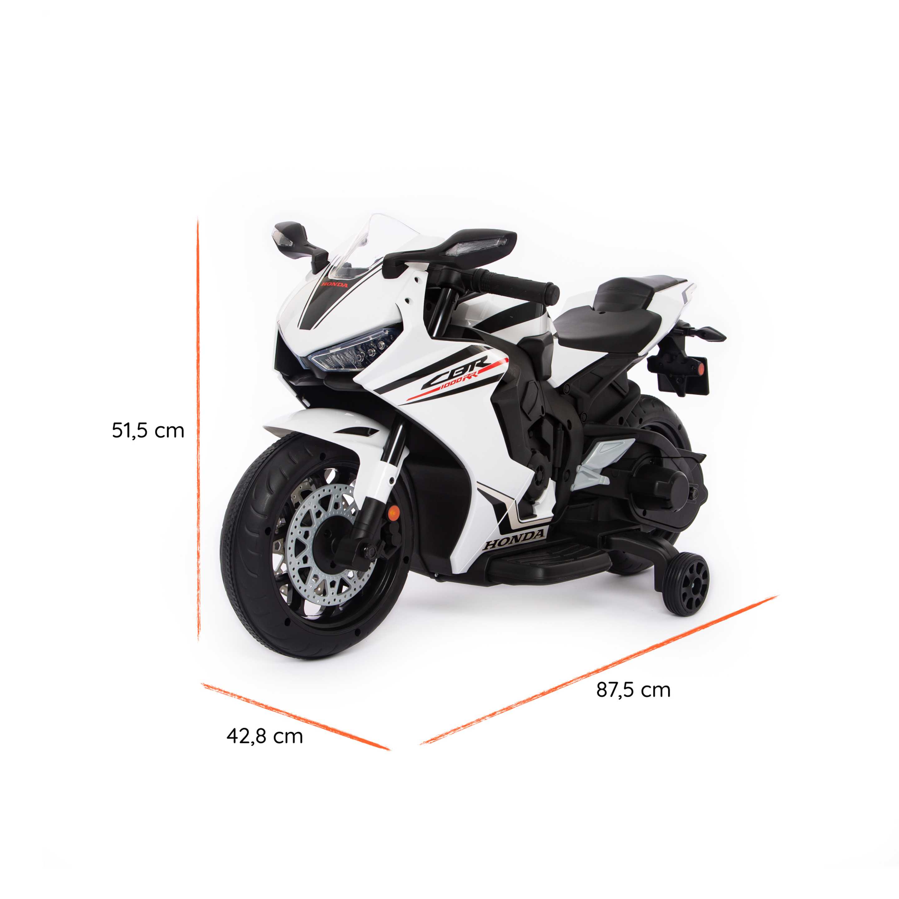 Moto elétrica de brinquedo para crianças com design de Honda CBR 1000 RR de  cor vermelha Cars4Kids c4k0220AGO11 - Comprar com preços económicos