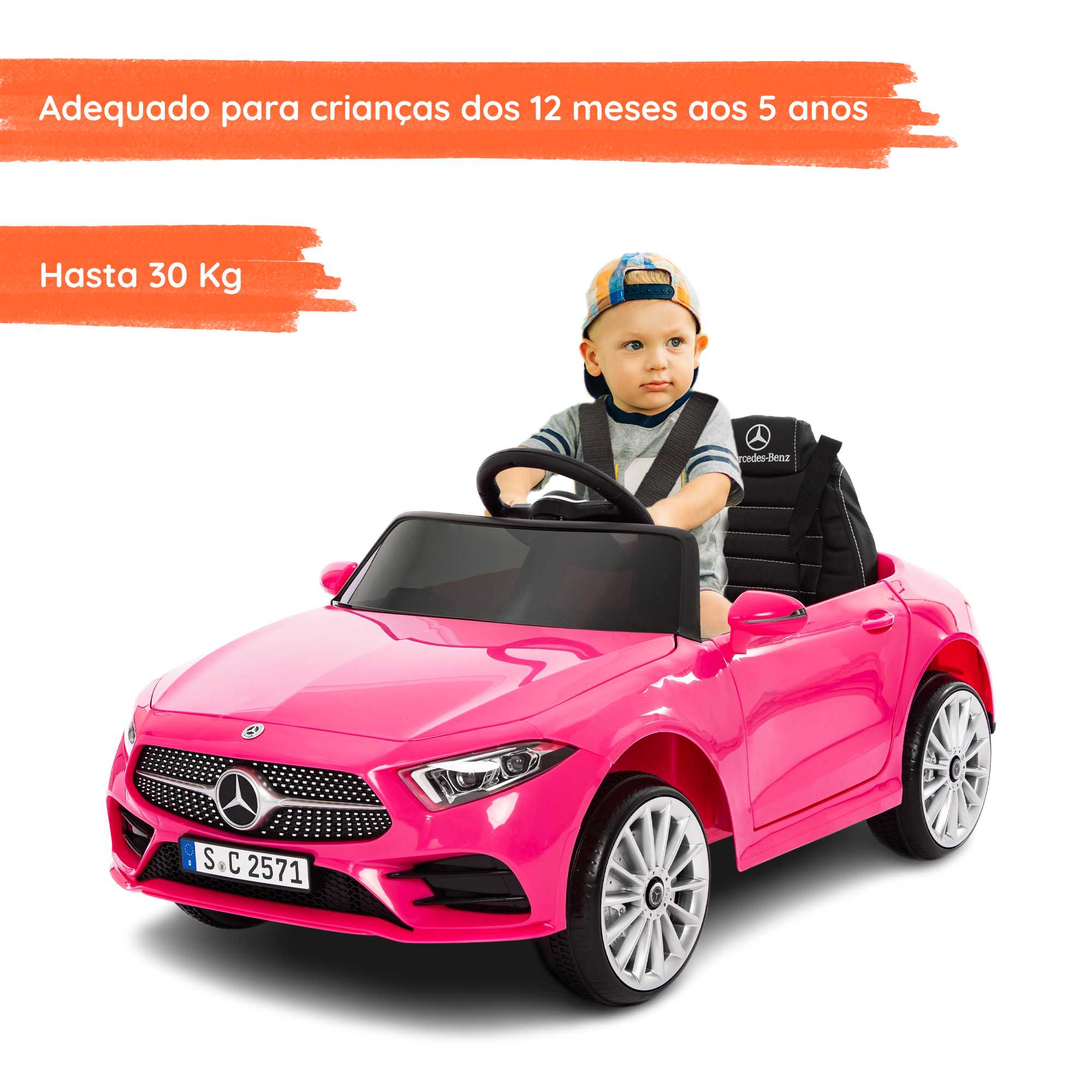 Mercedes CLS Rosa con niño