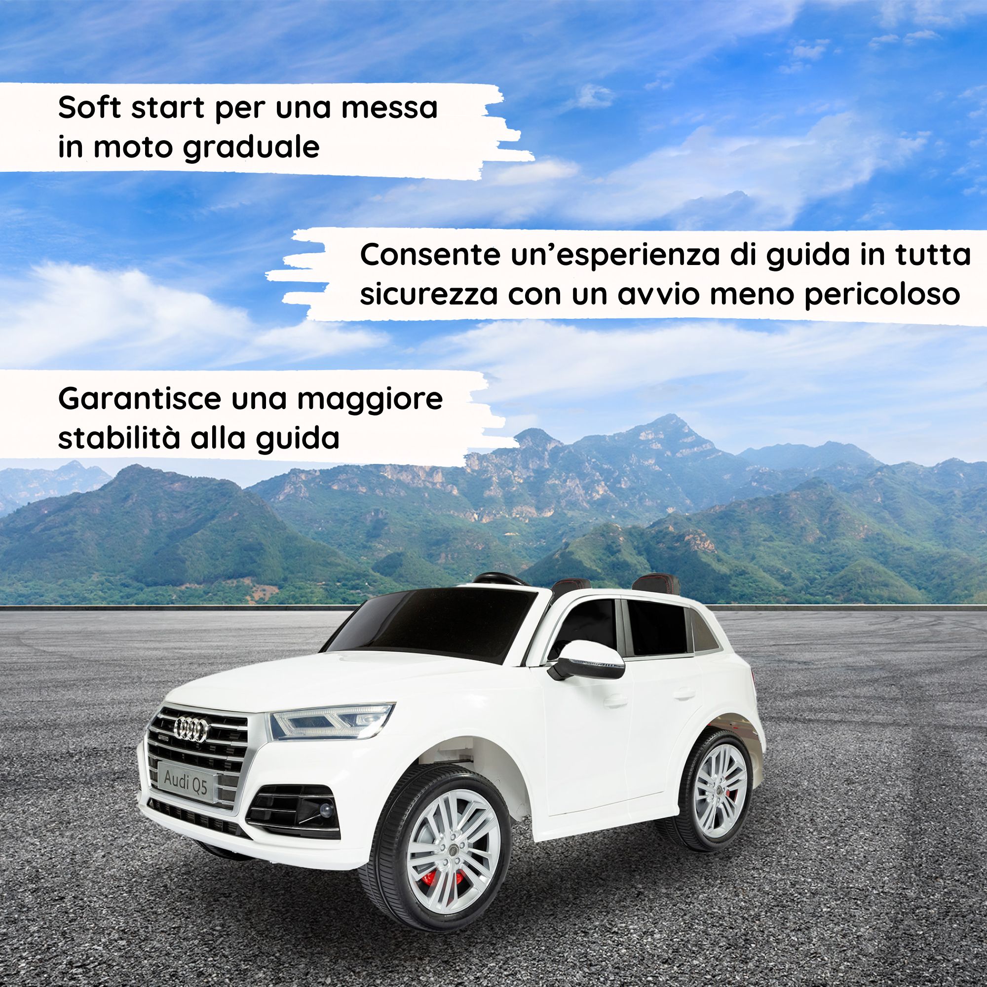 Auto Elettrica per Bambini Audi Q5 Blu - Mazzeo Giocattoli