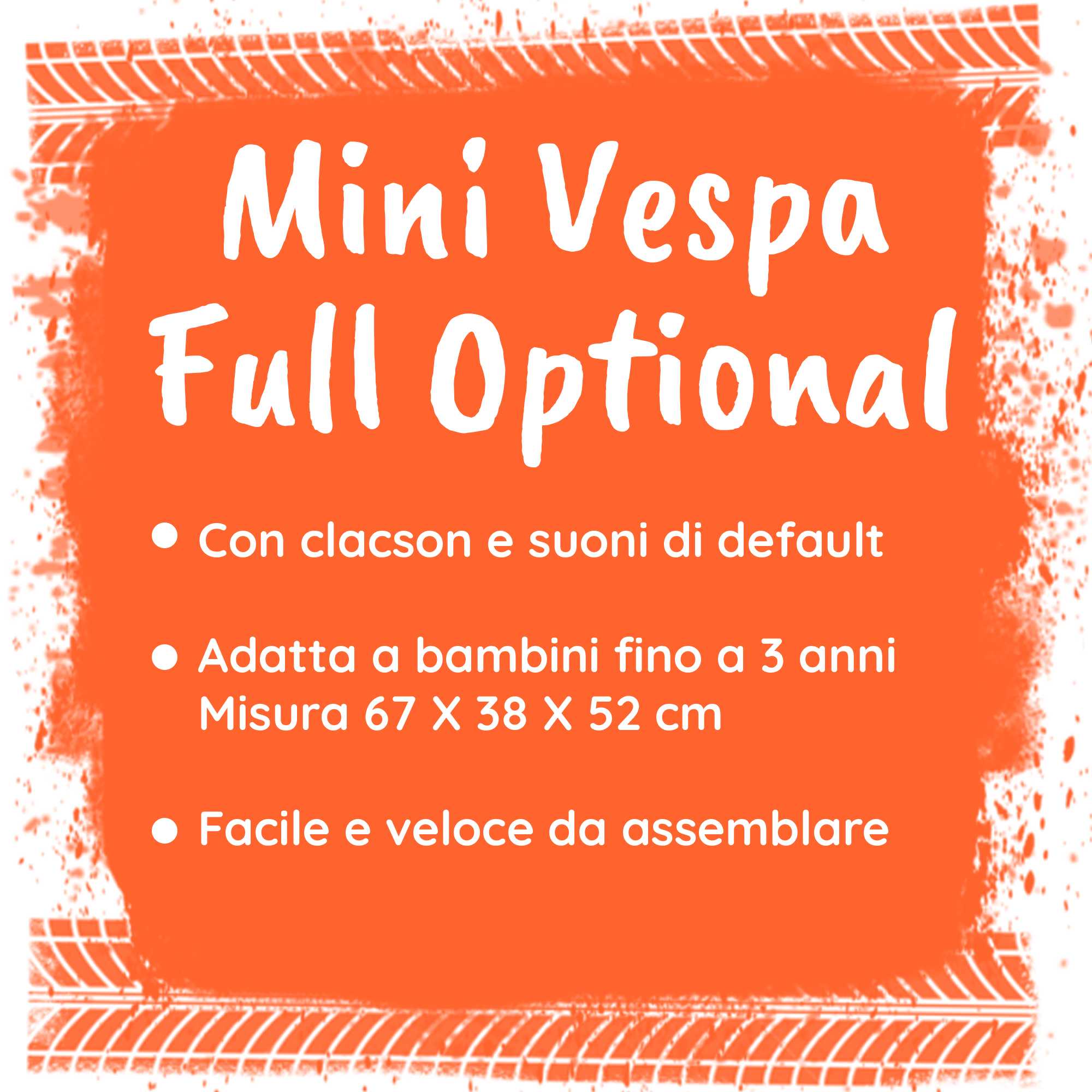 Mini Vespa con schienale full optional