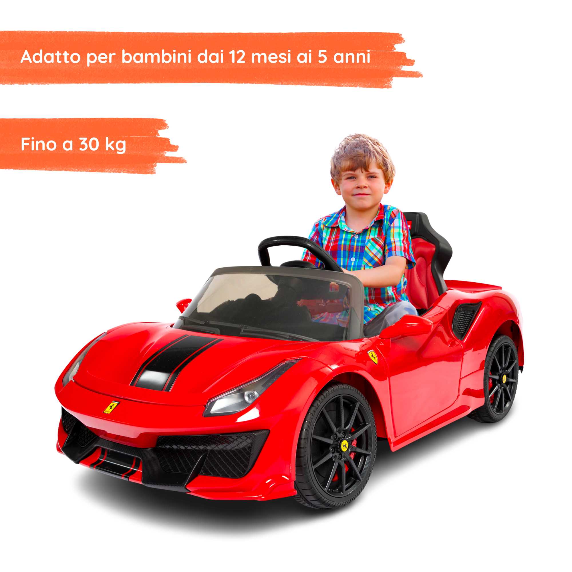 Ferrari 488 con bambino