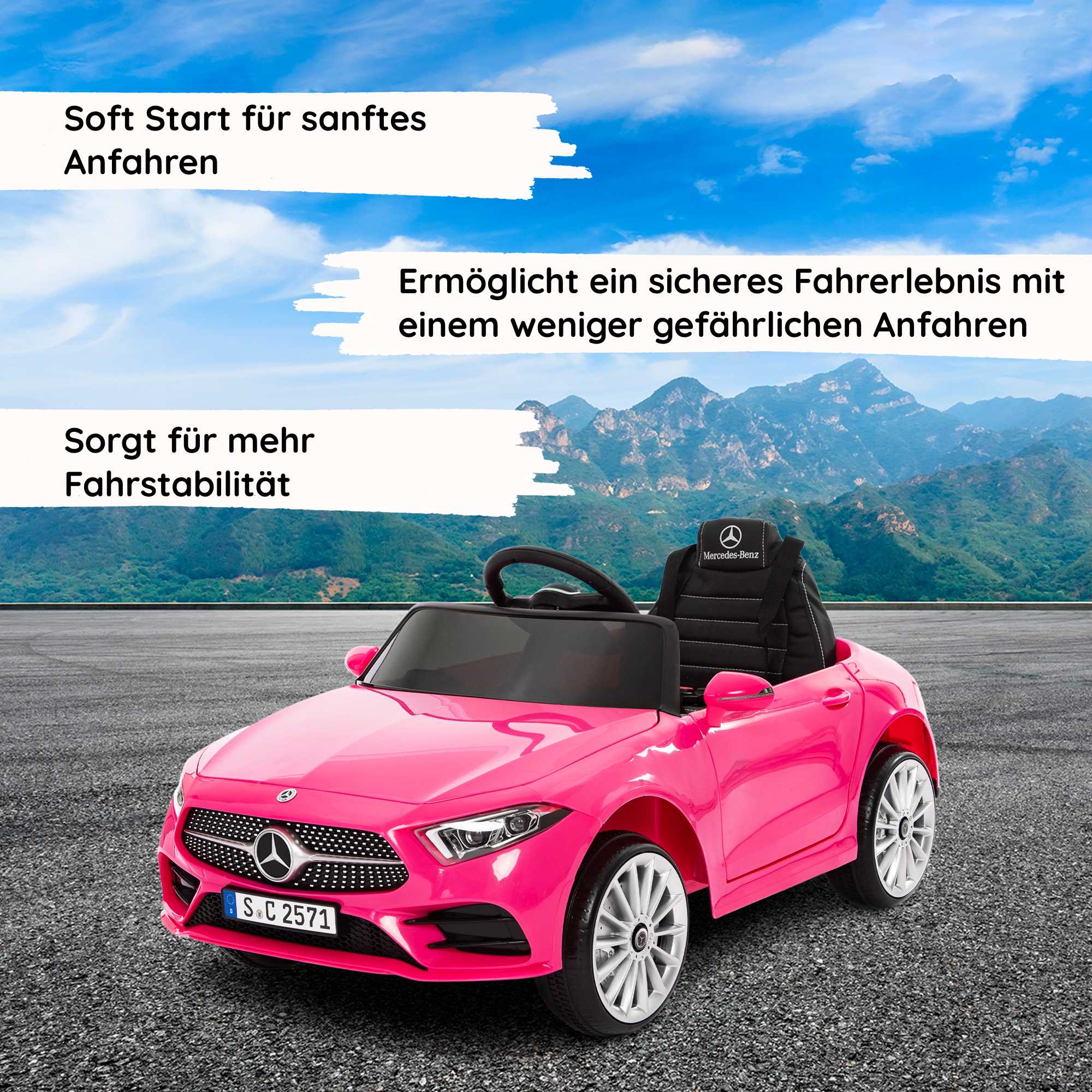 Mercedes CLS rosa soft start 