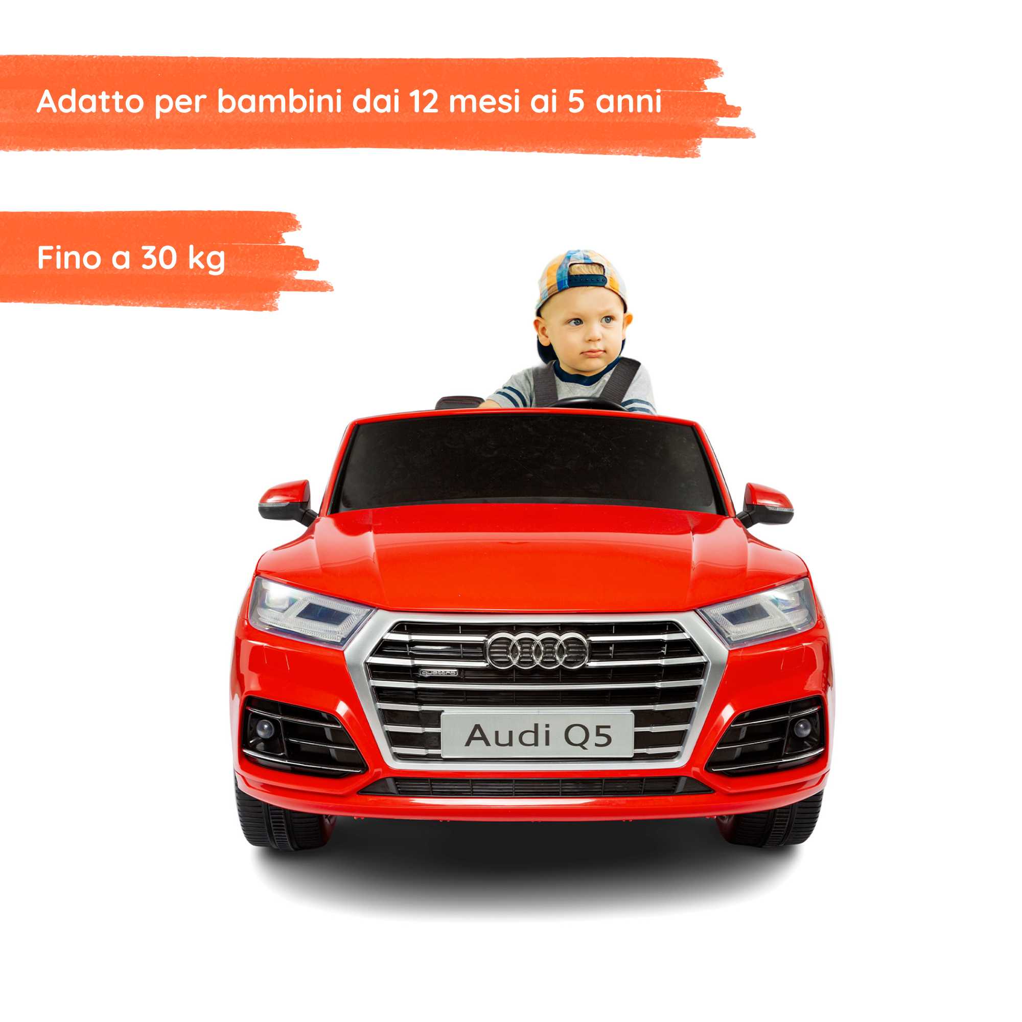 Audi Q5 Rossa con bambino