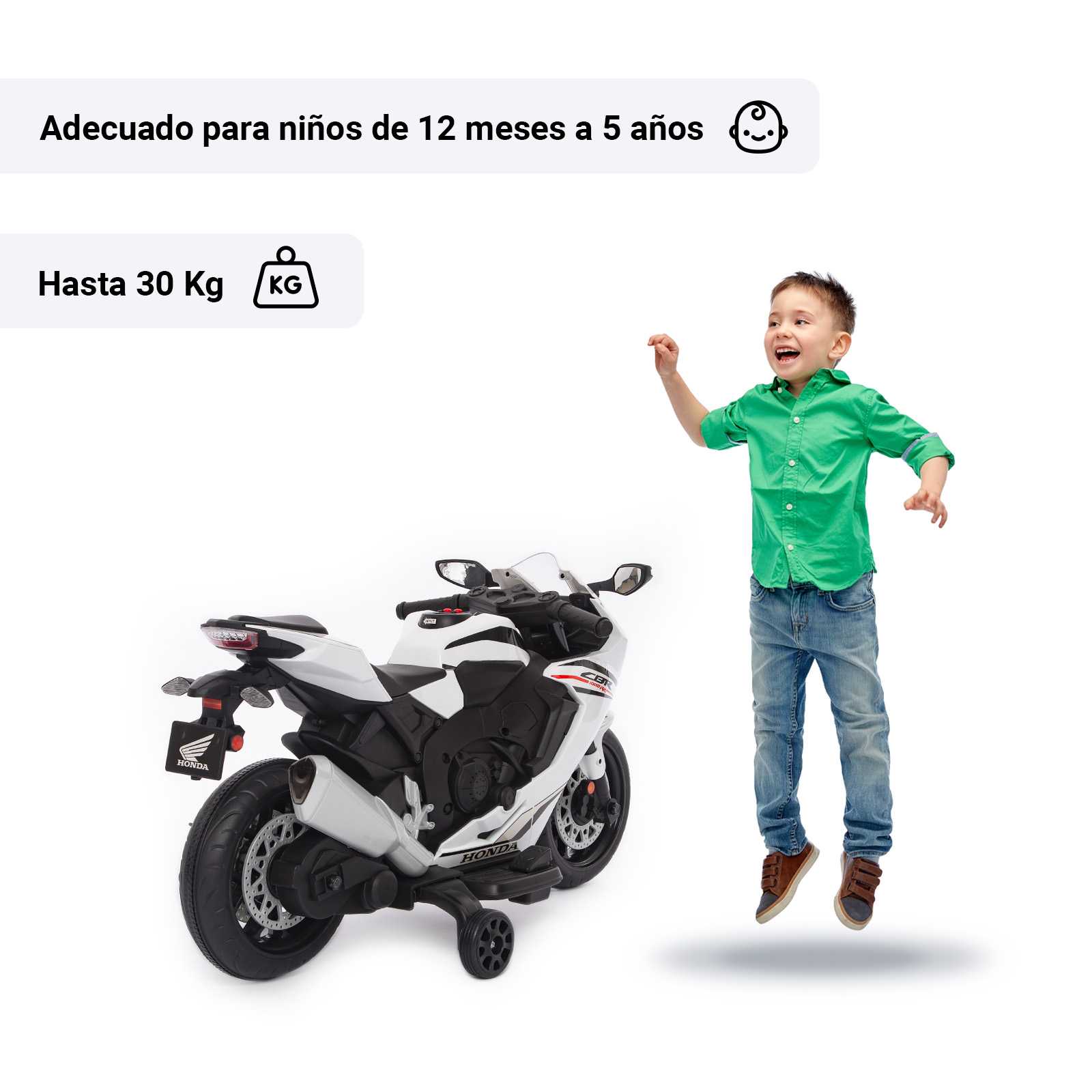 Honda CBR 1000 con niño
