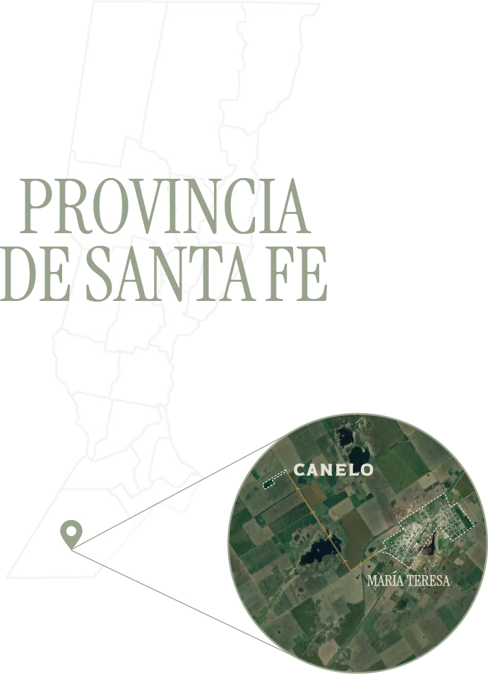 Ubicación de Canelo en la Provincia de Santa Fe