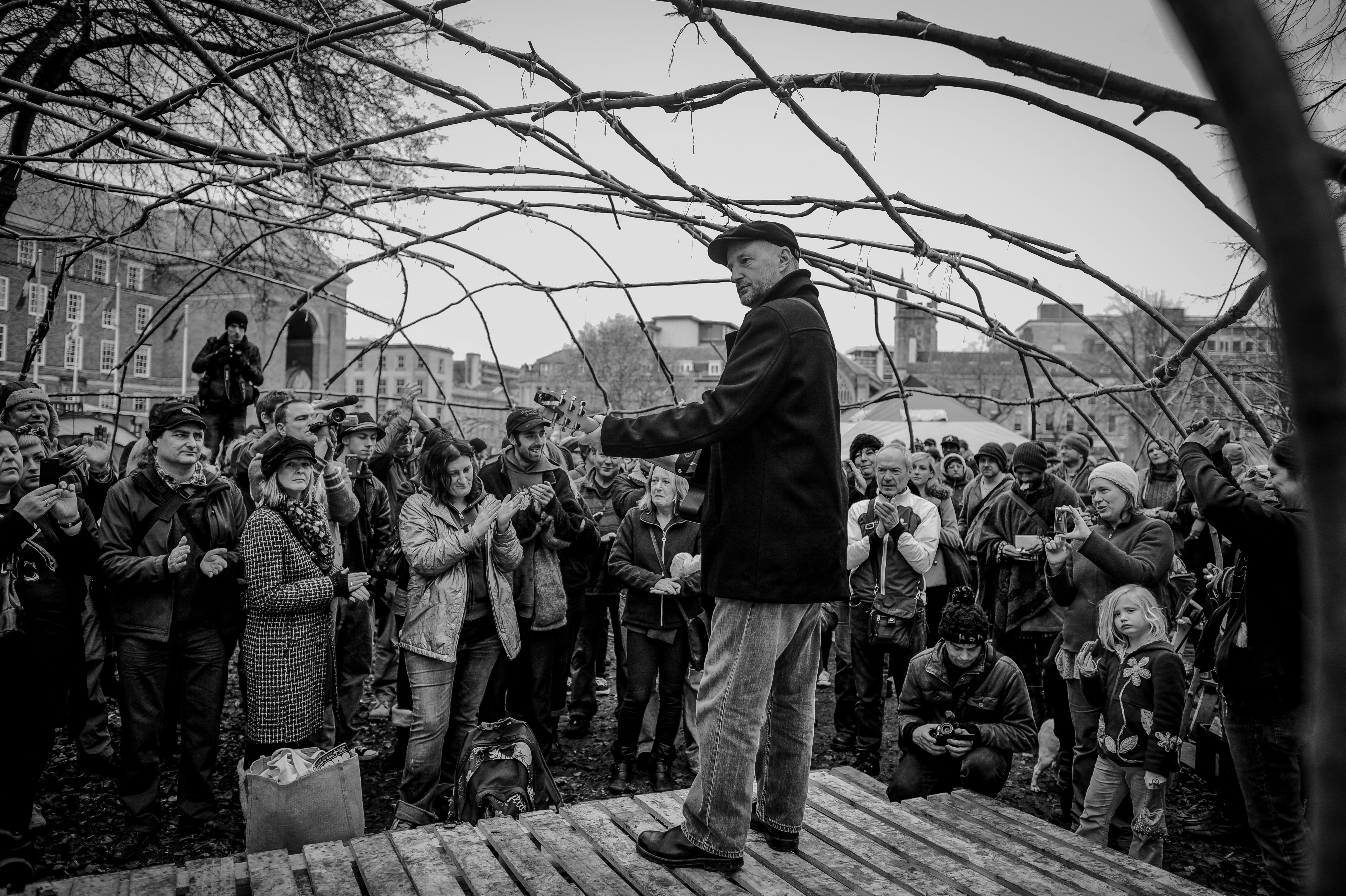 Billy Bragg, Occupy Bristol Protest 