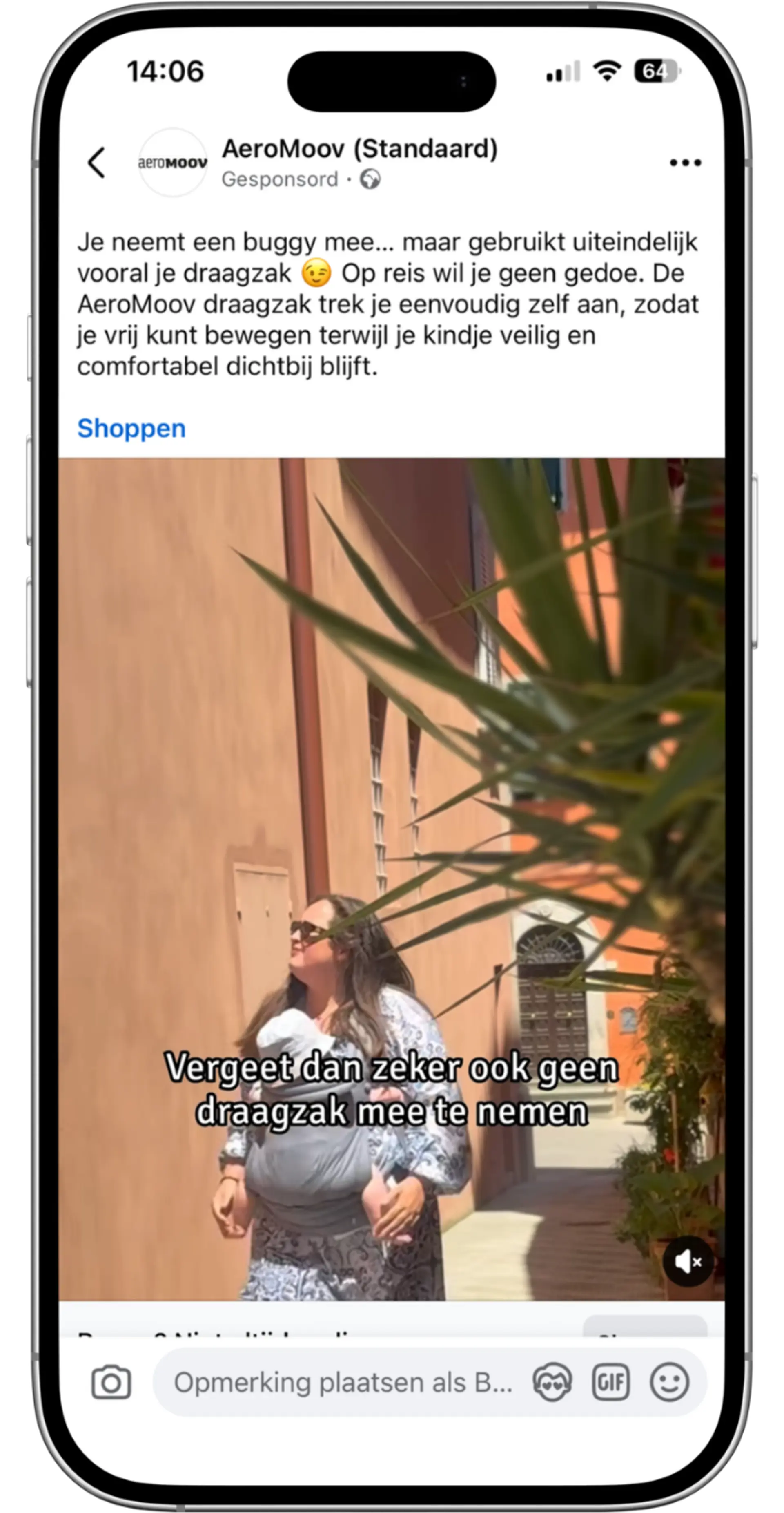 AeroMoov advertentie 2 draagzak