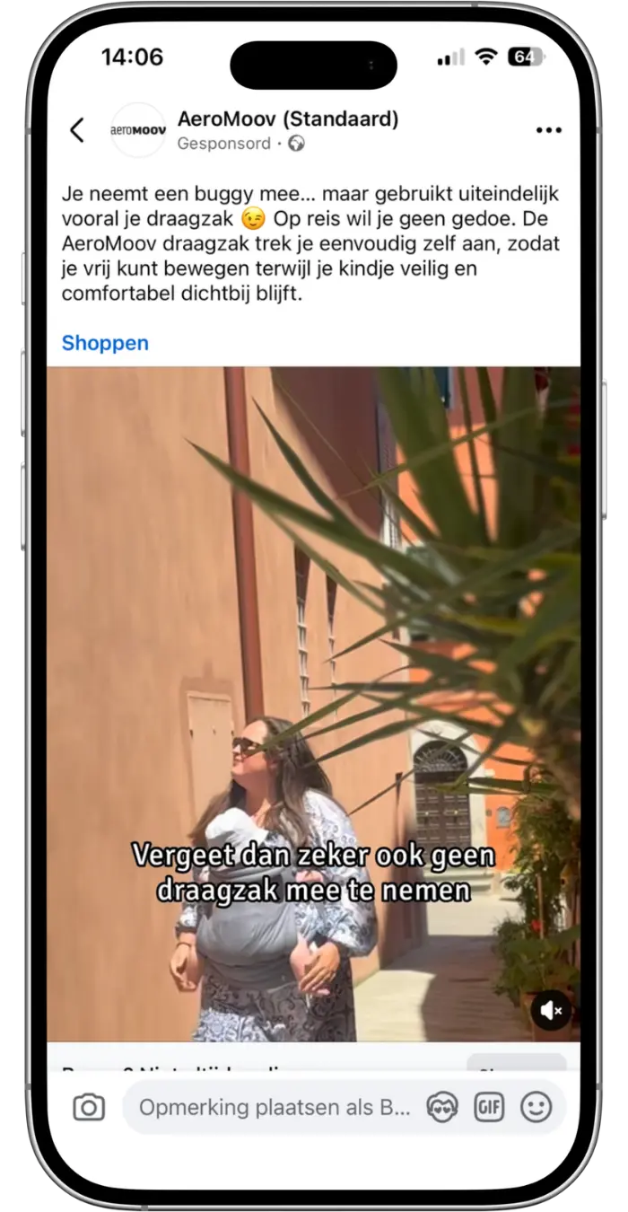 AeroMoov advertentie 2 draagzak
