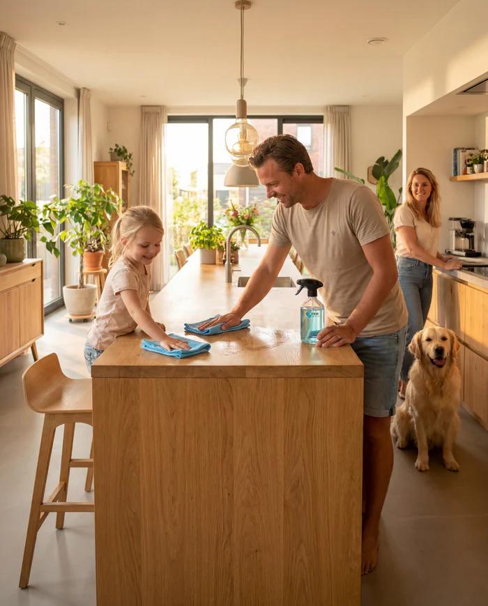 interieur probiotica met gezin