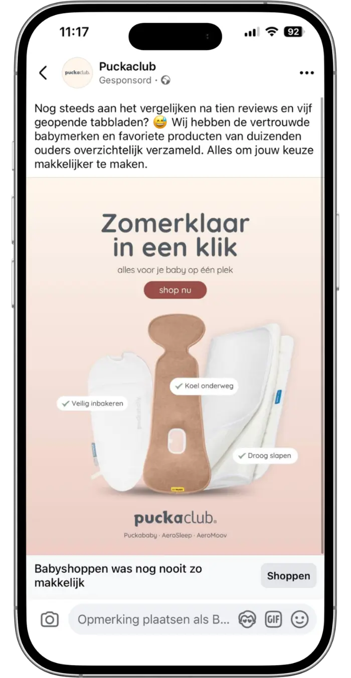Advertentie Puckaclub
