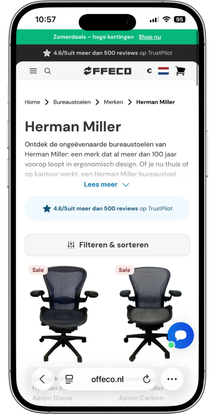 Offeco Product Listing Page