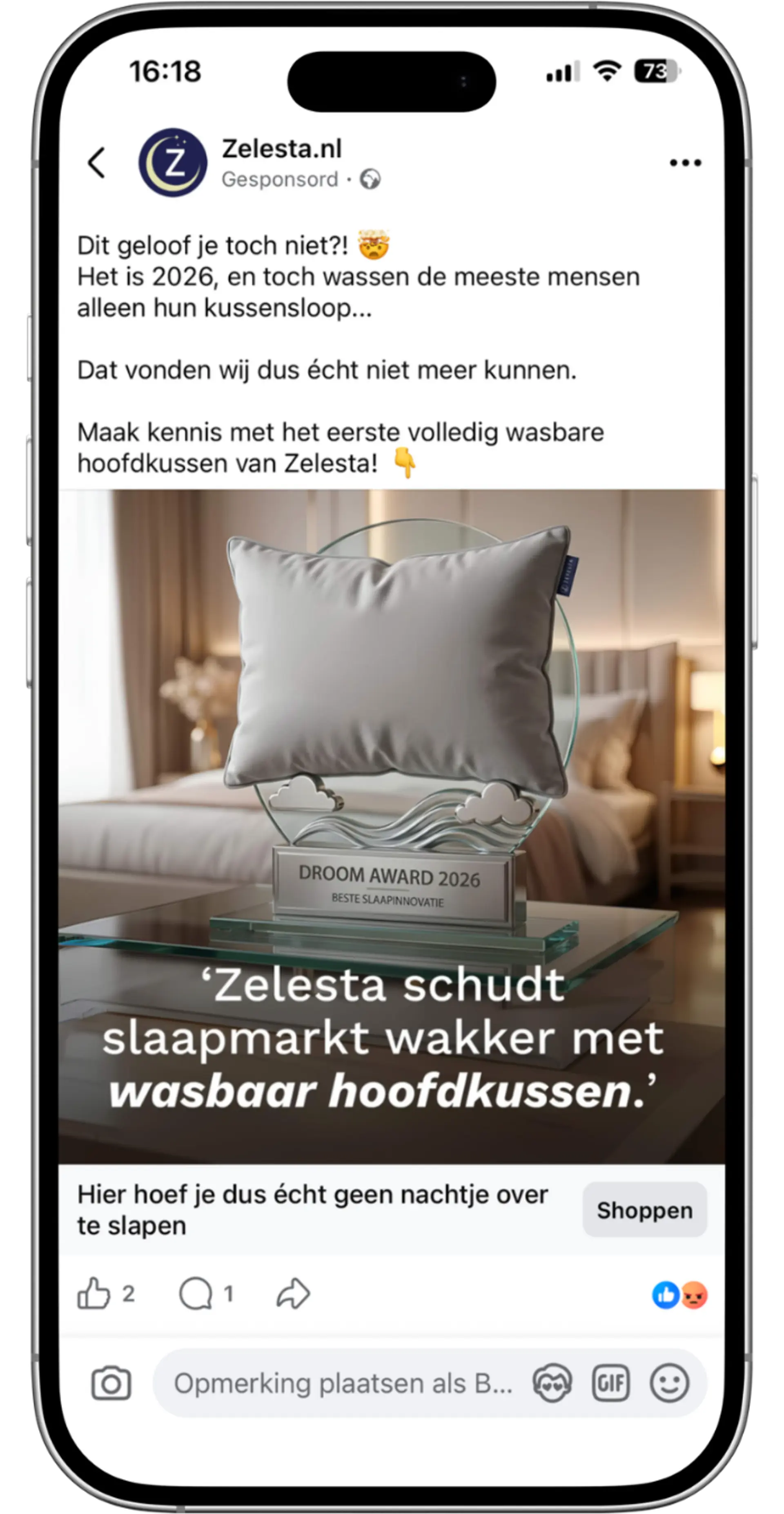Advertentie Zelesta