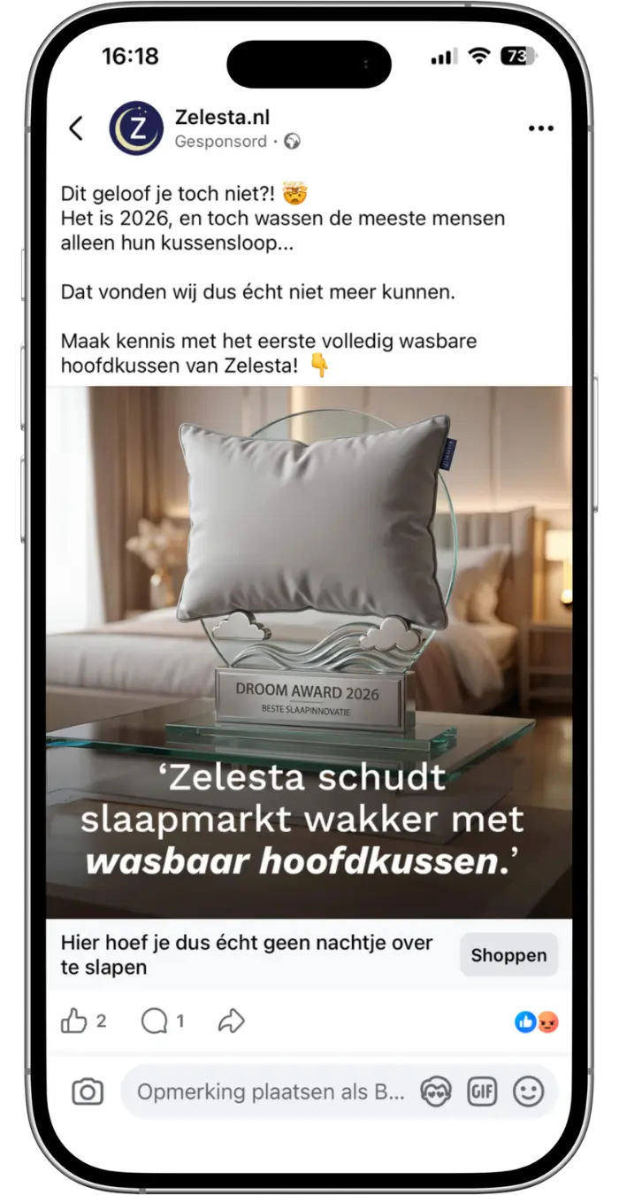 Advertentie Zelesta