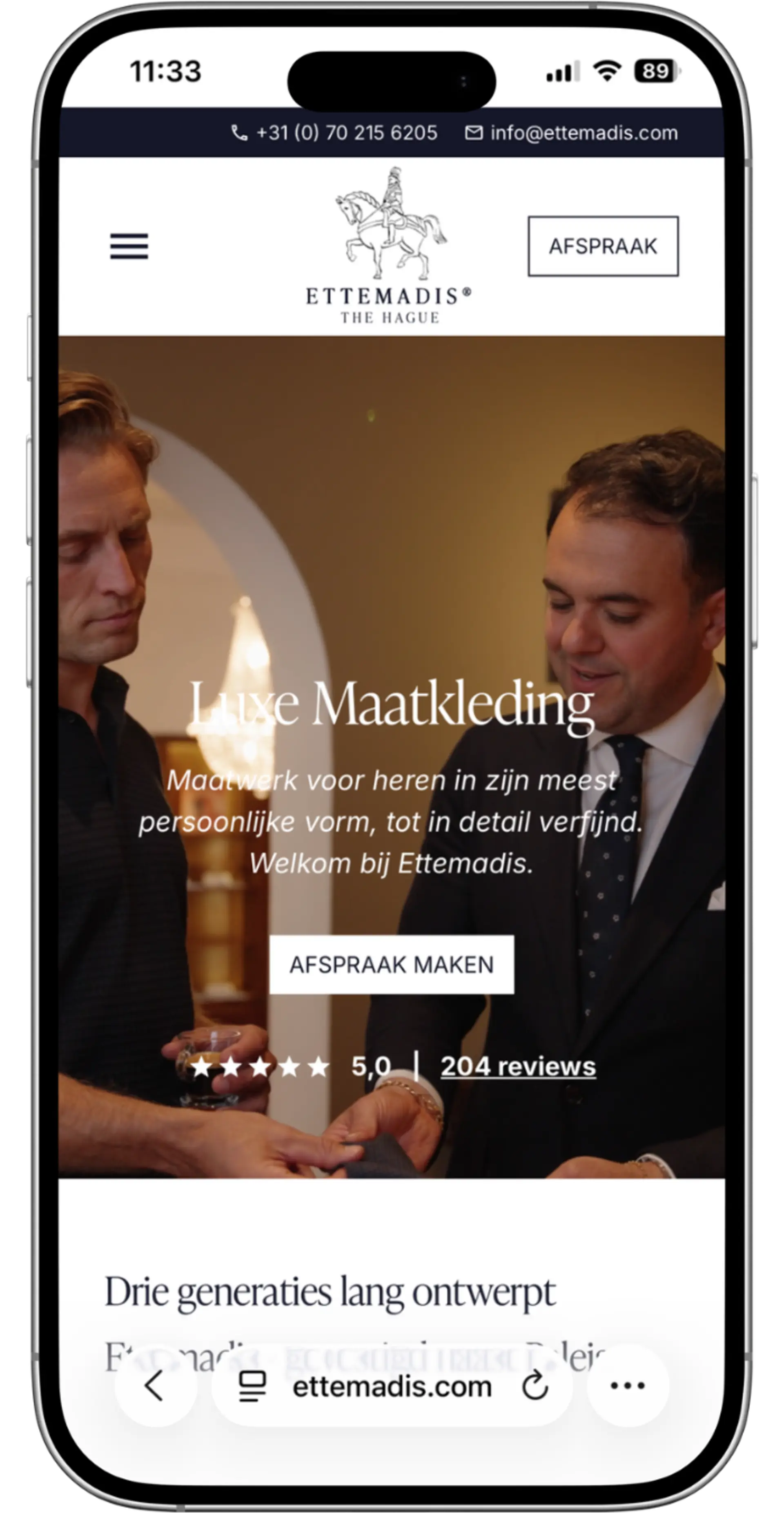Ettemadis homepage