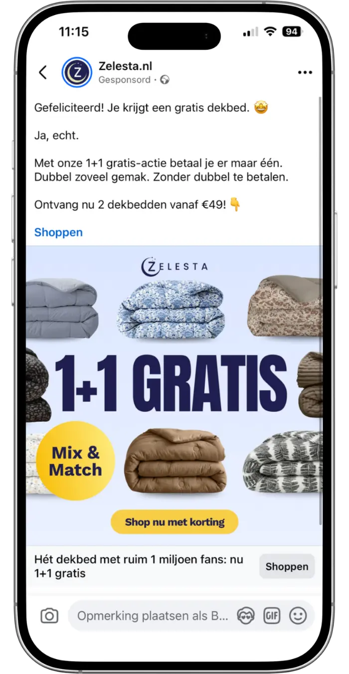 Zelesta ad 1+1 gratis