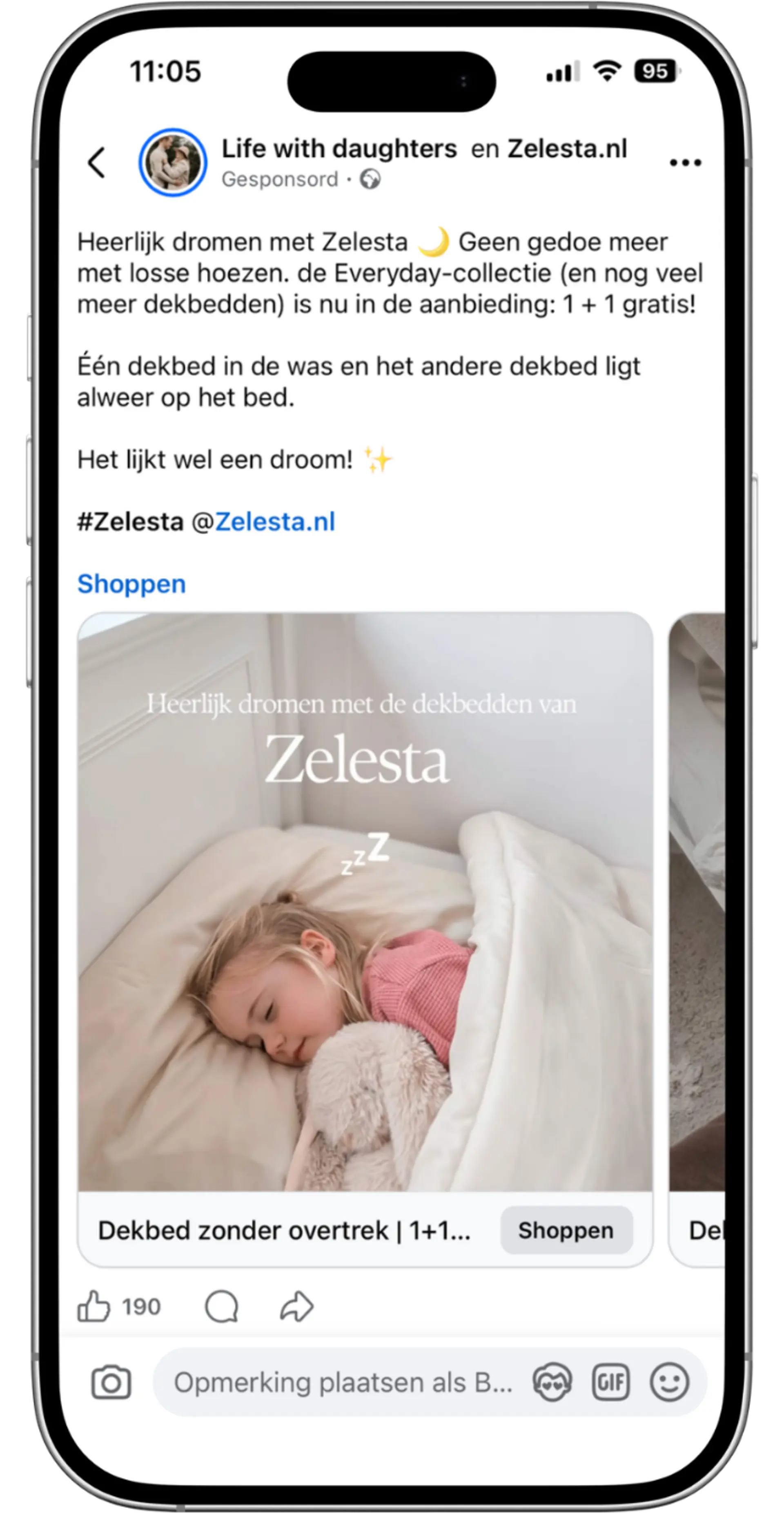Zelesta ad caroussel ugc
