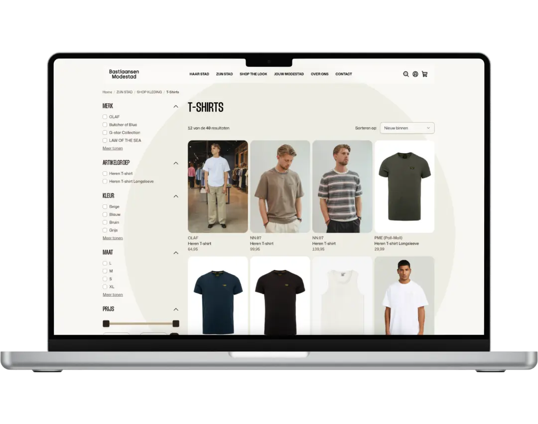 Bastiaansen Mannen t-shirt Product listing page
