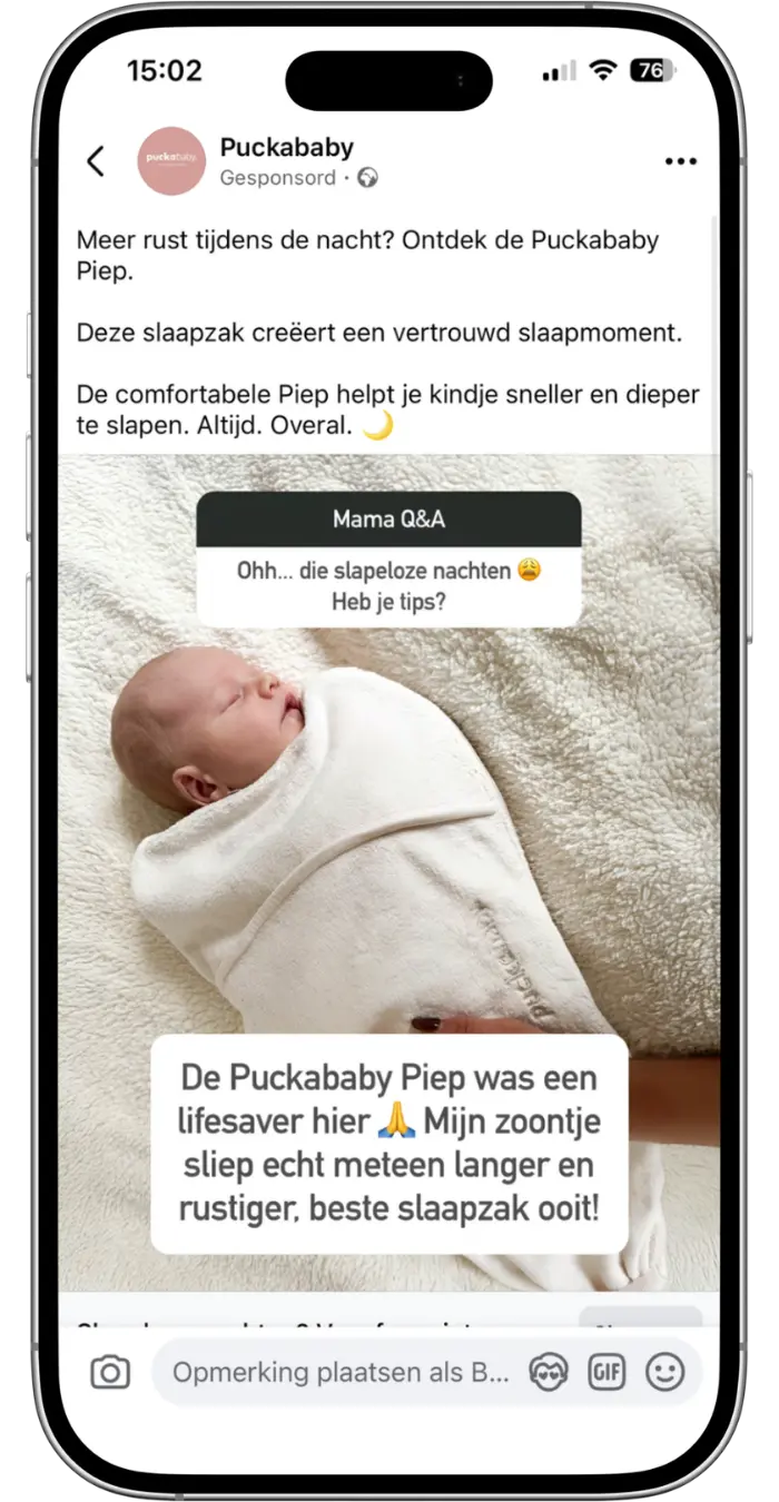 Advertentie Puckababy