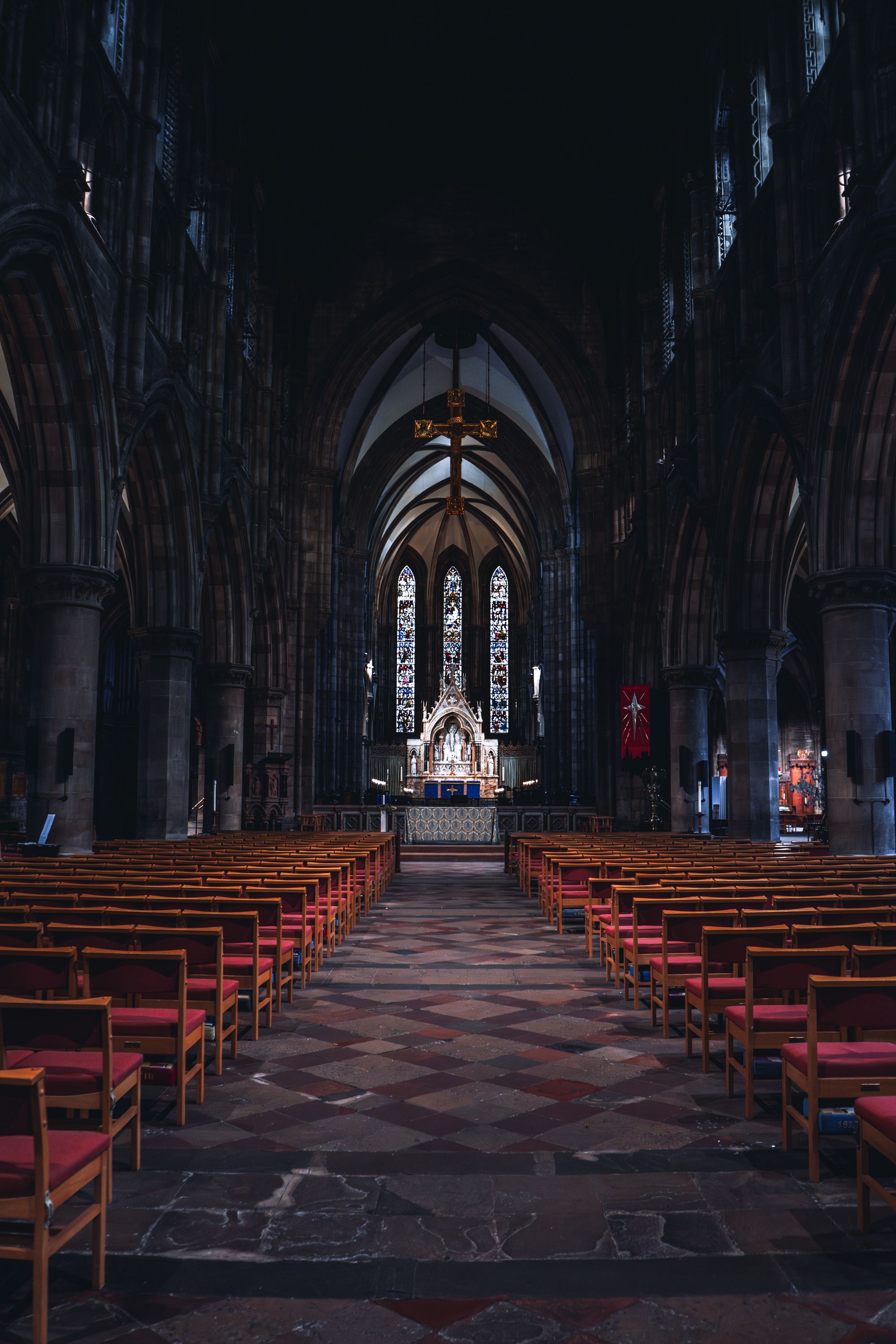 St Mary's Cathedral – Arches of Light, fine art print från Edinburgh, Skottland