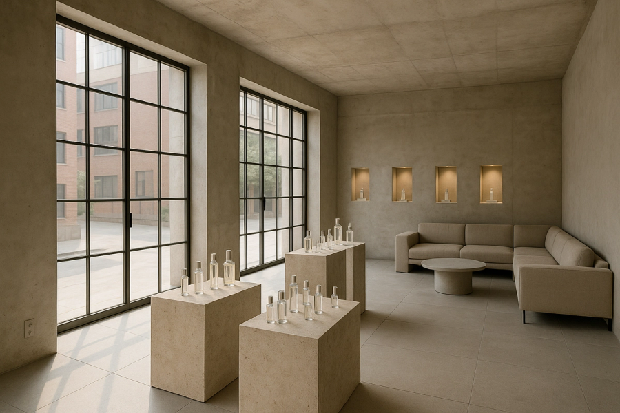 Seongsu-dong aesthetic skincare flagship lounge in Seoul