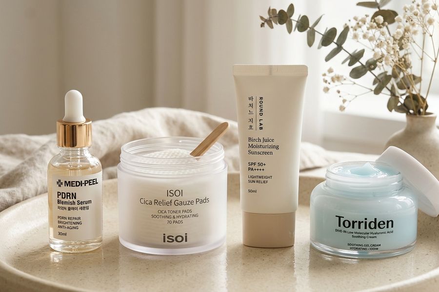 Olive Young Myeongdong flagship shopping essentials and PDRN serums