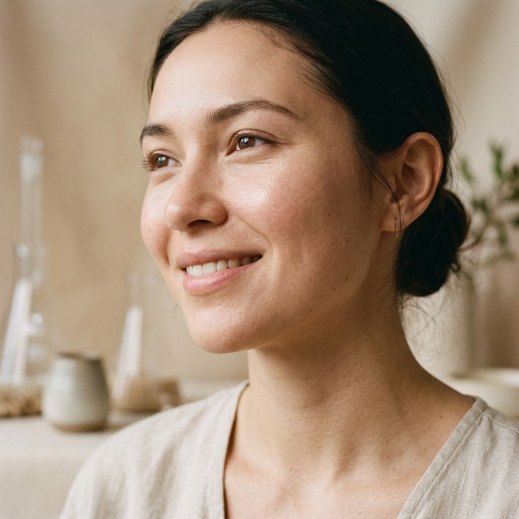 Clean radiant skin expressing health and natural barrier care