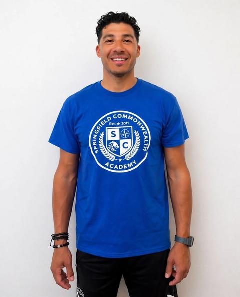 Coach Mauricio Coimbra in a Springfield Commonwealth Academy shirt