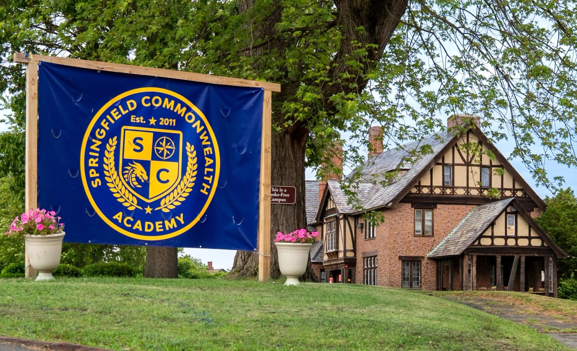 Springfield Commonwealth Academy campus sign