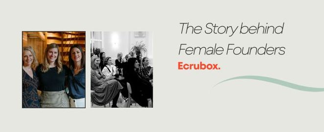 A blog banner titled The Story behind Female Founders, with two images and a logo. 