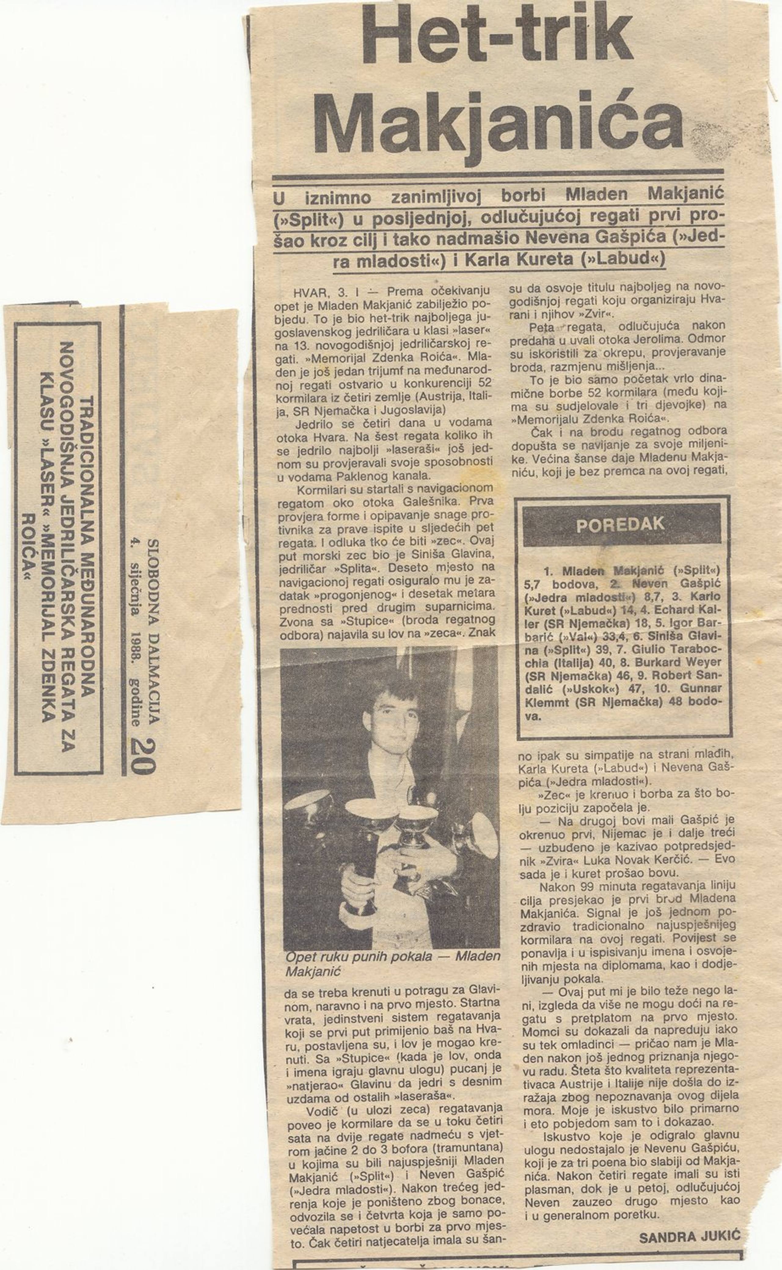 „Het-trik Makjanića“ (1988.)