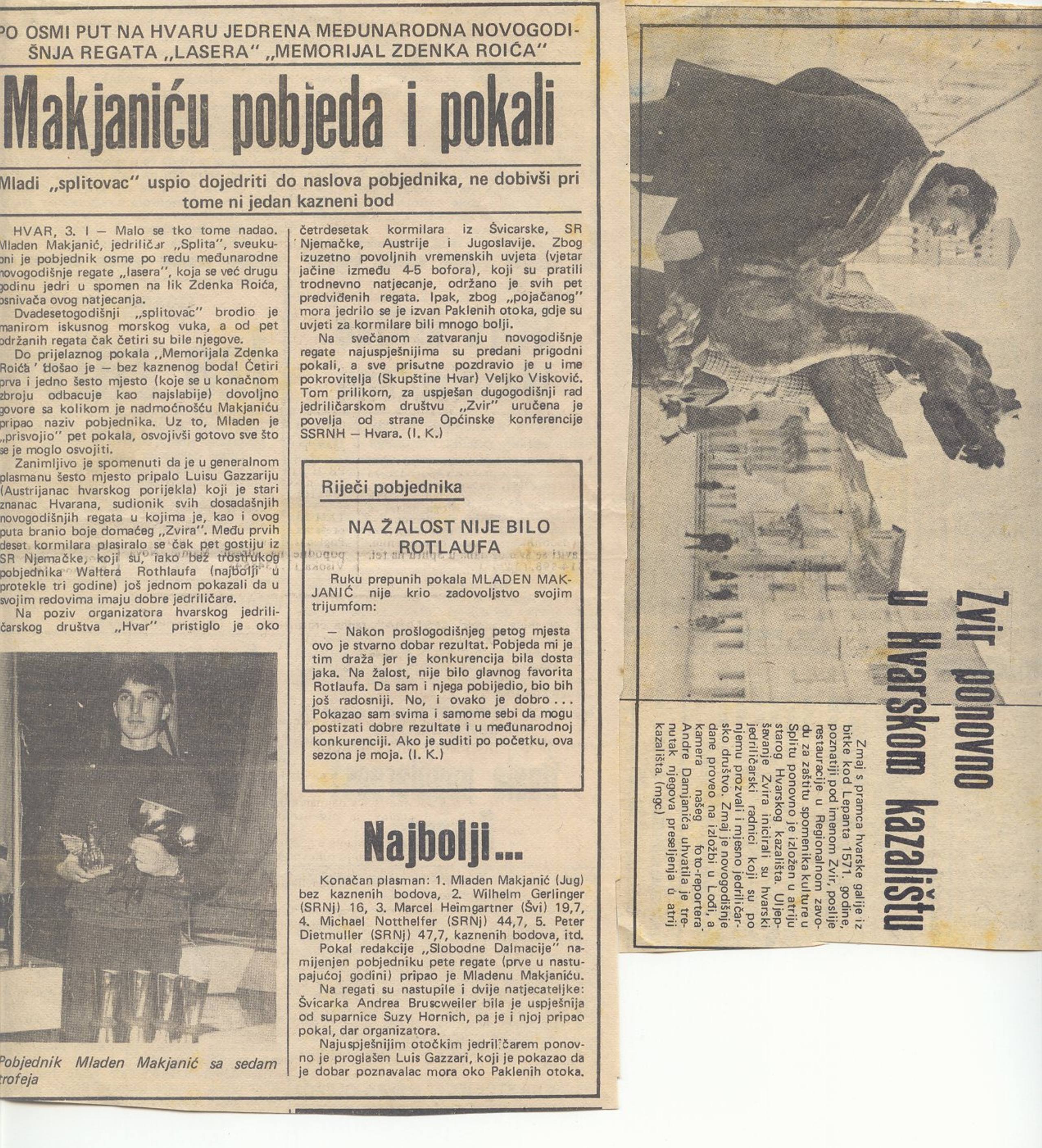 „Makjaniću pobjeda i pokali; Zvir u hvarskom kazalištu“