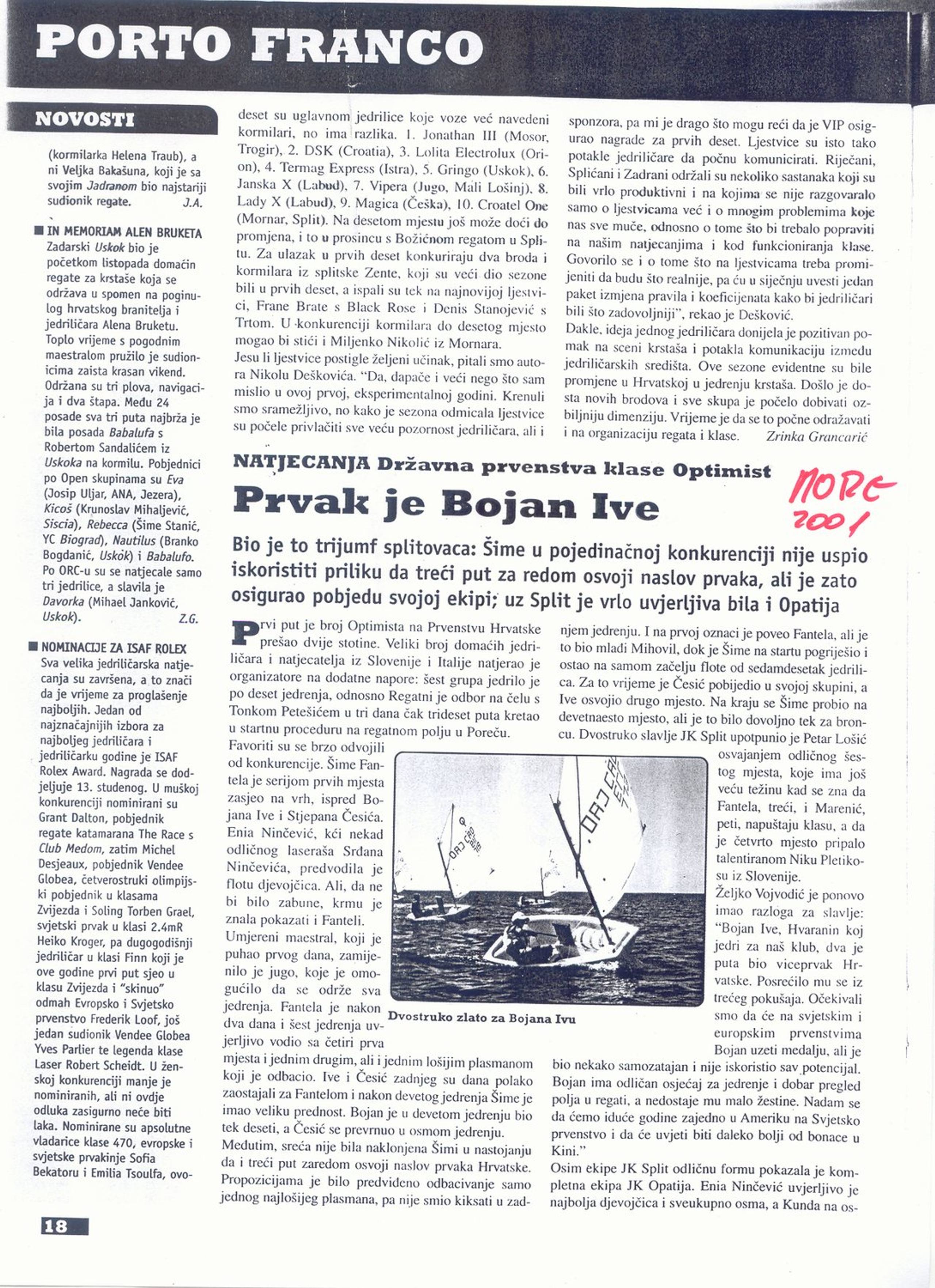 „Prvak je Bojan Ive“ — Porto Franco