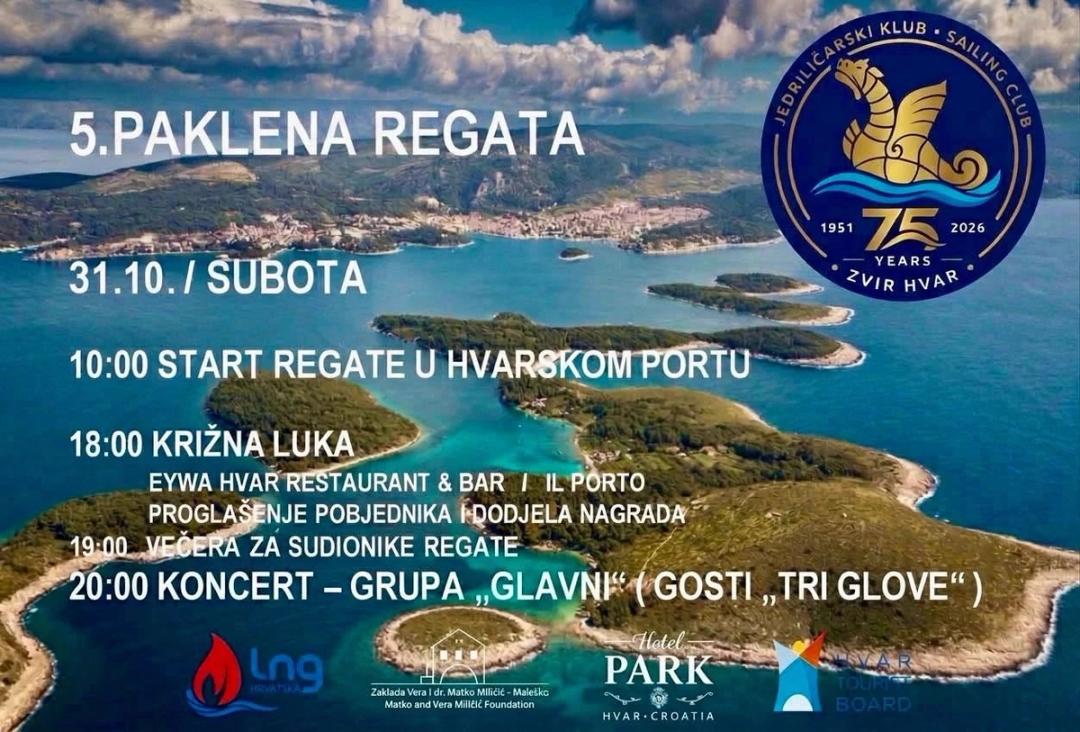Poster with the 5th Paklena regatta's programme