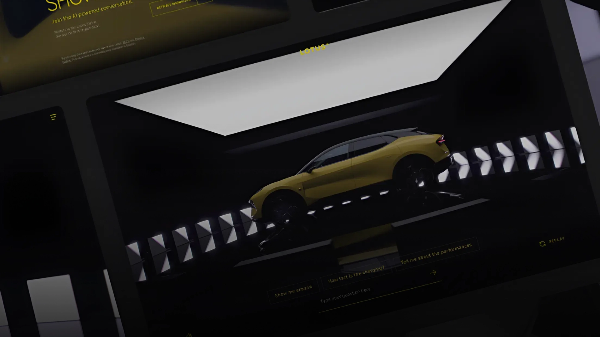 Interface of the Lotus Personal Showroom.