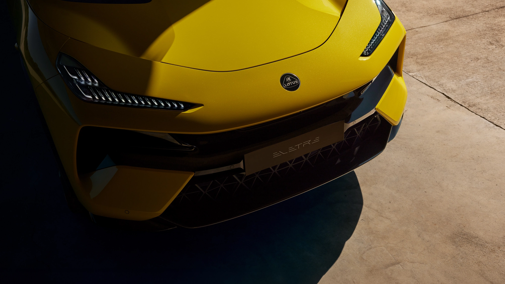 Front view of the Lotus Eletre electric vehicle.