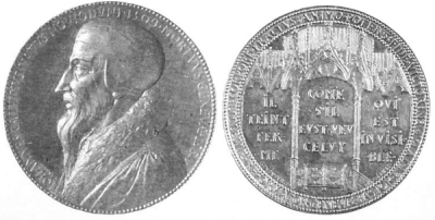 FACSIMILE OF CALVIN MEDAL PRESENTED TO MR. SPURGEON AT GENEVA