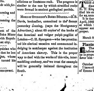 An article that appeared in the Clarke County Democrat, March 8 1860