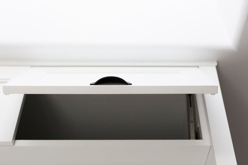 tip up cubby in a closet