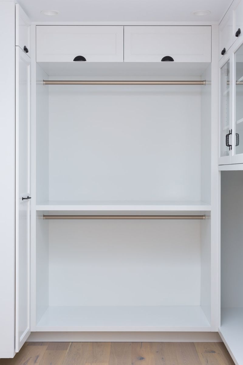 hidden closet accessory and double hanging