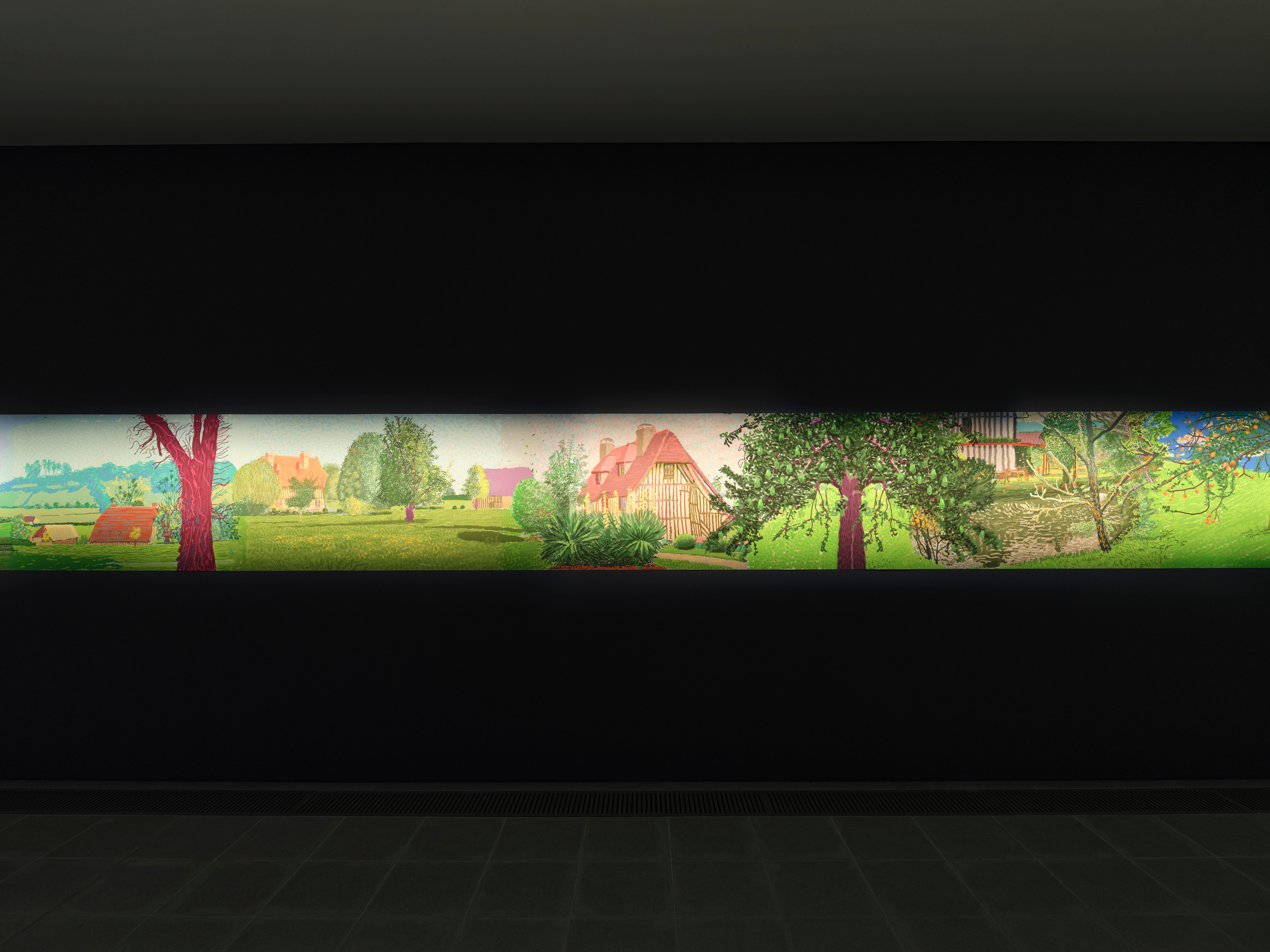 David Hockney, A Year in Normandie, iPad drawing frieze.