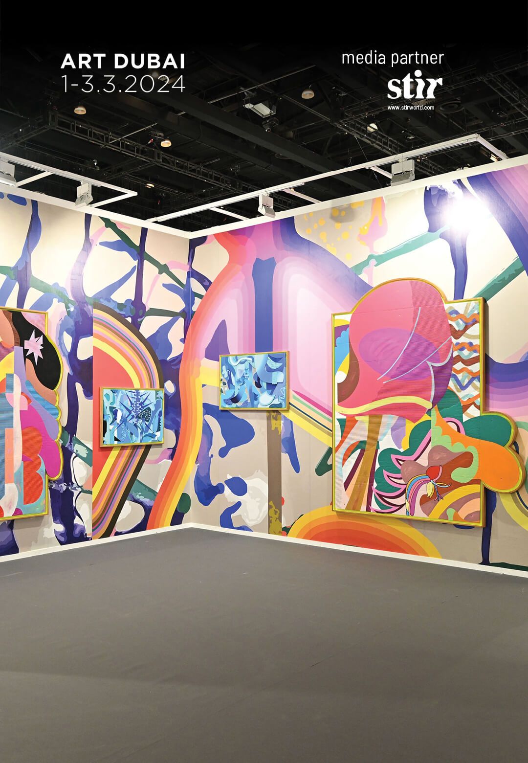 Installation view of the Bawwaba section, Sanación / Healing, curated by Emiliano Valdés at Art Dubai 2024.